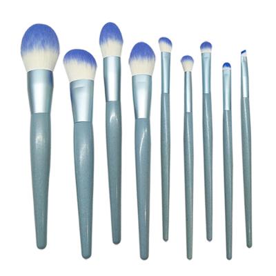 China Angular Blush High Quality Wheat Straw Portable Travel Wearing Professional Customizable Makeup Brushes for sale