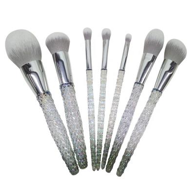 China Angular Blush New Styles Glitter Professional Cosmetic Makeup Brushes Set Brush With Bling Diamond And Star Relief for sale