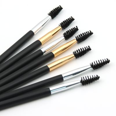 China Beauty Tools Brow Makeup Eyebrow Brush Private Label Brand Spoolie High Quality Double Ended Single Brush for sale