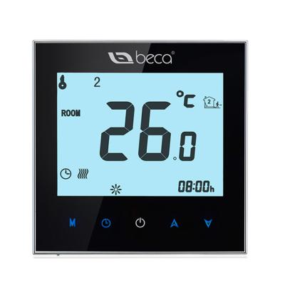 China BECA contemporary fan coil two tube thermostat LCD touch screen digital indoor thermostat controller for sale