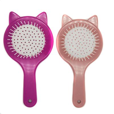 China Cartoon Cushion Waterproof OEM ODM Round Plastic Hair Brush for sale