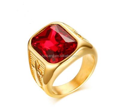 China Fashionable No MOQ Men's Gold Plated Rings Diamond Ring Designs Men's Ring Gold for sale