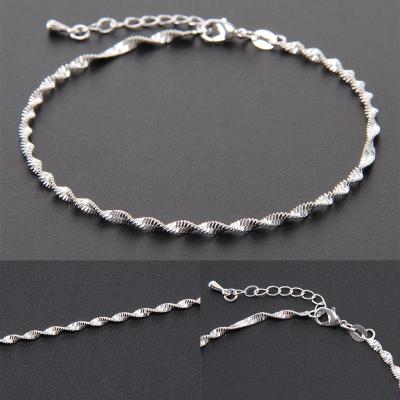 China Sterling Silver Anklets Designs Image Foot Jewelry Of Tragus Women Anklet 925 for sale