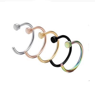 China Tragus Piercing Open Nose Ring Hoop Lip Ring Small Thin Perforation 20G Surgical Steel for sale