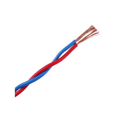 China Copper Conductor RVS Cable Wire Twisted Pair PVC Insulated 1.5mm 2 Core Fire Alarm Cable for sale