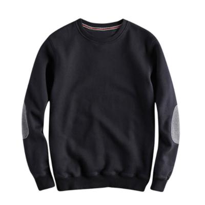 China Anti-wrinkle winter plus velvet warm sleeves splicing youth all-match foreign trade original simple round neck sweatshirt men for sale