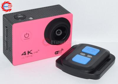 China Rose Pink Remote Sports Camera , Car Camera Recorder With Rechargeable Battery for sale