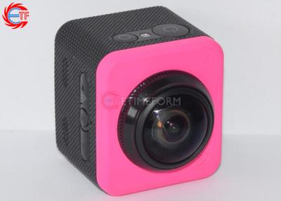 China Rosa volles Hd 1080p Auto-Kamerarecorder-runder Modus 360 Grad-Sport-Kamera WIFIS LCD zu verkaufen