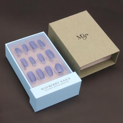 China Recycled Materials Luxury Fake Nails Empty Packaging Boxes Press On Nail Packaging Box for sale