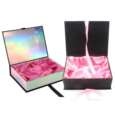 China Recycled Materials Custom Box Satin Lined Luxury Silk Lined Gift Packaging Box With Satin Lining Inside for sale