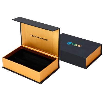 China Recycled materials custom luxury paper black gift packaging empaque de cajas de Magnetbox Fli Rose Gold Magnet Magnetic Box with logo for sale