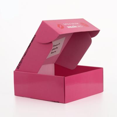 China Handmade Custom Luxury Cardboard Corrugated Boxes Customizable Pink Corrugated Boxes For Shipping for sale