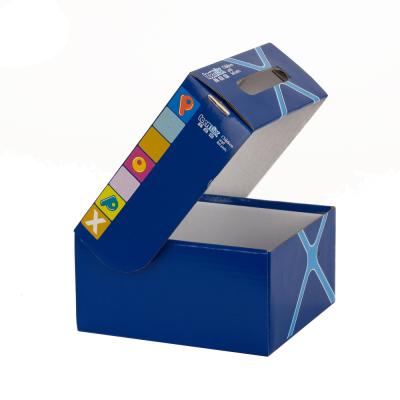 China Recycled Materials Custom Color Print Corrugated Cardboard Children's Shoe Box for sale