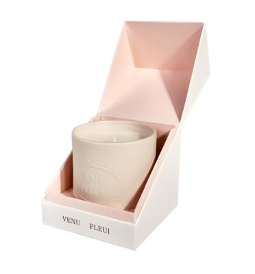 China Handmade Custom Luxury Black Gift Perfume Paper Candle Boxes Luxury Candle Packaging Packaging Box For Candle Jar for sale