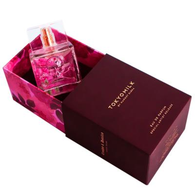 China Handmade Custom Luxury Red Paper Box Packaging Perfume Design Perfume Boxes Design for sale