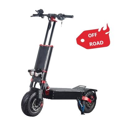 China Unisex high speed long range off road electric scooter 60v 5600 watt motor double folding electric scooter with seat for sale