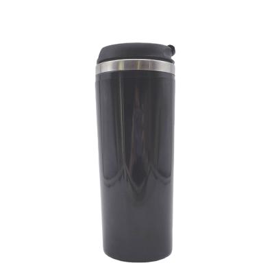 China ps & stainless steel metal tumbler thermos stainless steel floral design vacuum insulated volume with removable photo insert paper wholesale for sale