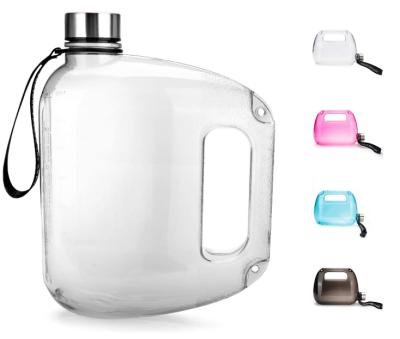 China food & Beverage Packing Gallon Water Bottle Large With Time Marker BAP Free Motivational Water Bottle Leak Proof Wide Mouth Straw Tracking Scale for sale