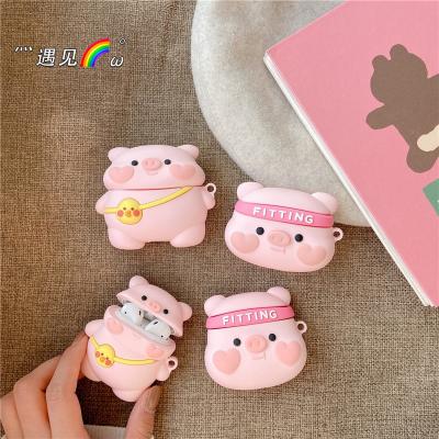 China Shockproof Cover Device For Airpods 2 Cute Cartoon Pig Designers Silicone Cases Cover For Airpods 1 2 For Airpods pro for sale