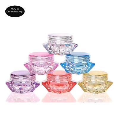 China 3g 5g/ml cheap shiny Cosmetic Empty Jar Pot Eyeshadow Makeup Face Cream Lip Balm sample Container Box for sale