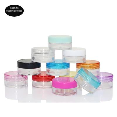 China 3g 5g Empty Plastic Clear Cosmetic Jars Makeup Container Lotion Bottle Vials Face Cream Sample Pots Gel Box for sale