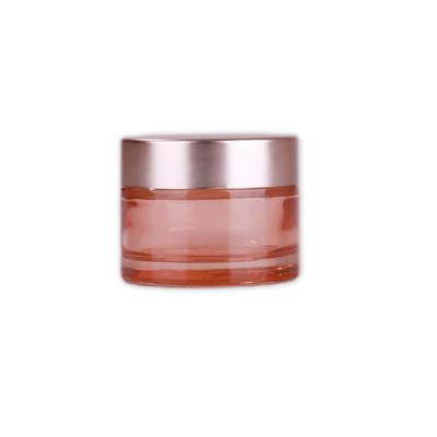 China 5g 10g 15g 20g 30g 50g 60g 100g Rose Gold Glass Cosmetic Cream Jar Cosmetics Jars Sub-Bottle For Cosmetic Packaging for sale