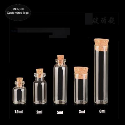 China Free Shipping Diameter Glass Bottle With Wooden Cap Small Bottles With Corks Glass Vials Mason Jar for sale