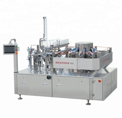 China Automatic intelligent rotary food vacuum packaging machine for cup filler with perform bag packing for sale