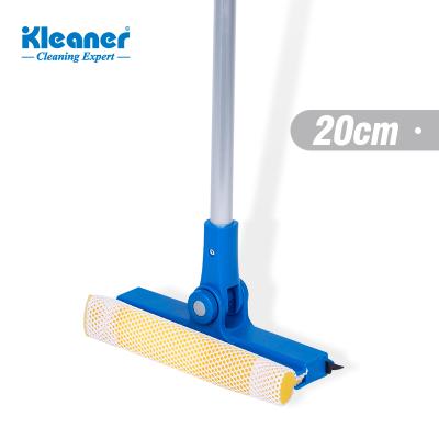 China GSB004 Kleaner Sustainable Manufacturer Telescopic Aluminum Window Glass Squeegee With Sponge for sale