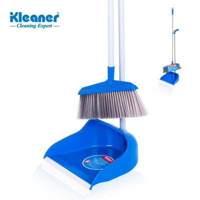 China Viable Kleaner Handle Dustpan and Broom Set with 75mm Bristle for sale