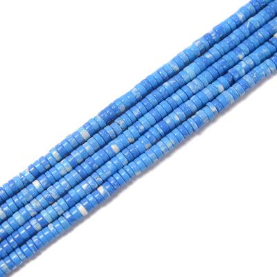 China DIY decoration; Strap; Necklace ; Earring etc sell beads loose size 2x4mm Hot Blue Howlite Turquoise Heishi Disc Sky Blue For Jewelry Making for sale