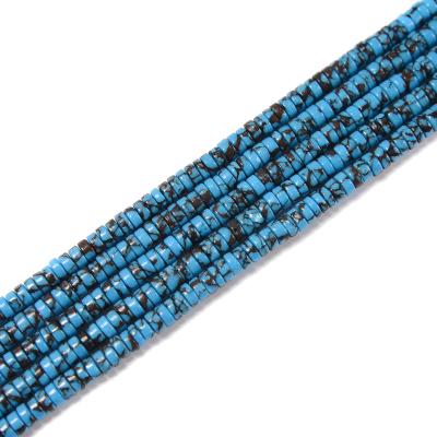 China DIY decoration; Strap; Necklace ; Earring etc sell beads loose size 2x4mm Hot Blue Heishi Disc Turquoise Howlite For Jewelry Making for sale