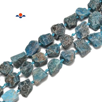 China DIY decoration; Strap; Necklace ; Earring Etc Apatite Nugget Rough Gemstone Loose Beads 20-30mm for jewelry making for sale