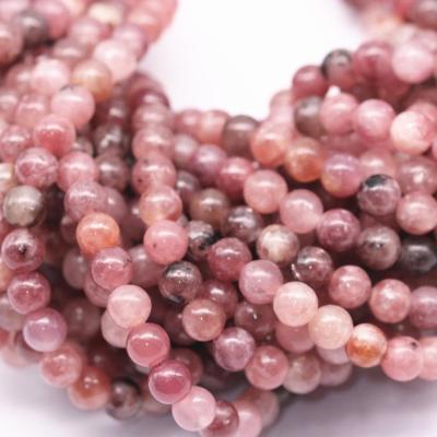 China DIY decoration; Strap; Necklace ; Unique Rare Smooth Round Lepidolite Gemstone Loose Beads From Earring Etc. 6mm for jewelry making for sale