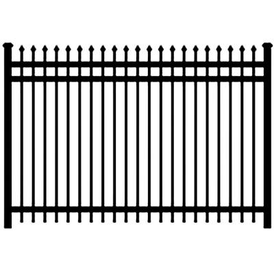 China Easily Assembled Ornamental Black Decorative Steel Garden Metal Wrought Iron Fence for sale