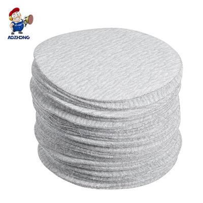 China Factory wholesale polishing 7' rounded sand paper hook and eye with hole drywall sanding paper sheets for sand paper coating machine for sale