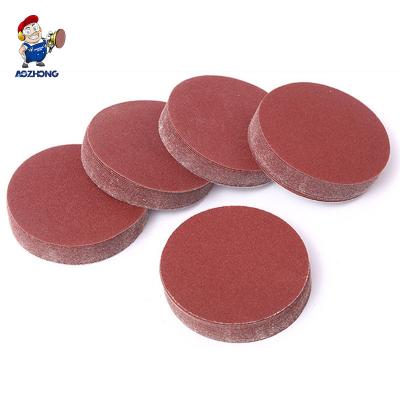 China Performance Aluminum Oxide Sandpaper Strong Grinding High Quality Abrasive Wet & Dry OEM Clamped Red 40-2000 Sanding Disc For Wood for sale