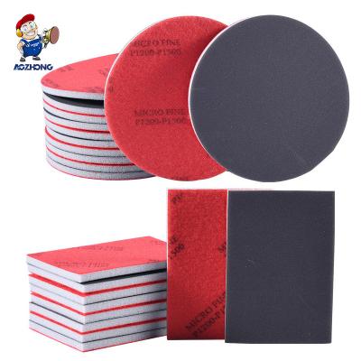 China Flexible Sandpaper 1000# Drywall Sandpaper Sponge Wood Paper Sponge Sand Foam Softback Disc 100*70*5mm Sanding Sponge For Automotive for sale