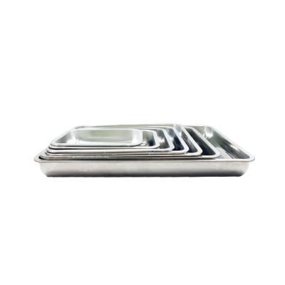 China High Quality Square Stainless Steel Grill BBQ Dinner Dishes Tray for Hotel and Restaurant for sale