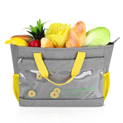 China Large Insulated Heavy Duty Reusable Shopping Bag Waterproof Tote Picnic Bag Insulated Thermal Tote Cooler Bag for sale