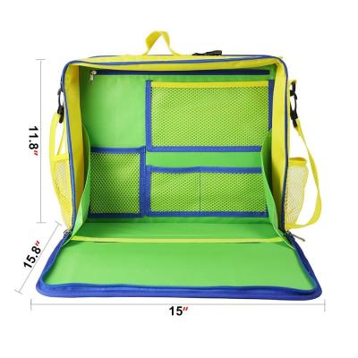 China Foldable Sports Car Organizer Car Backseat Organizer Kids Travel Tray for sale