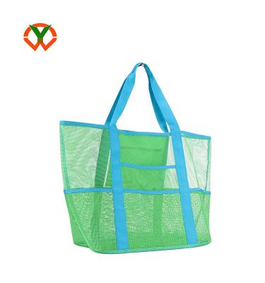 China Leisure Hot Sale Toy Tote Bag Fashionable High Quality Mesh Beach Bag for sale