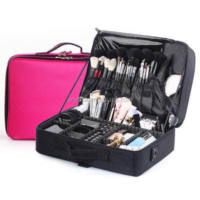 China Professional Waterproof Makeup Organizer Cosmetic Bag Large Empty Capacity Make Up Case for sale