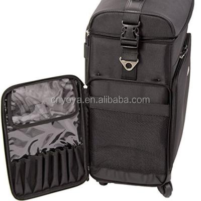 China Gift & Craft Makeup Soft Rolling Case With 4 Wheel Carry On Spinner for sale