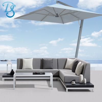 China Modern Patio Hot Selling Outdoor Fabric Sofa Set Aluminum Sofa Set for sale