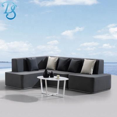 China Modern Patio Hot Selling Outdoor Fabric Sofa Set Aluminum Sofa Set for sale