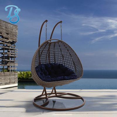 China Modern Firm Modern Rattan Double Swing Chair for sale