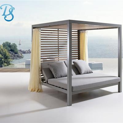 China Modern Environmental Friendly Design Aluminum Garden Bench Daybed for sale