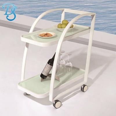 China Modern Outdoor Garden Restaurant Dining Cart White for sale