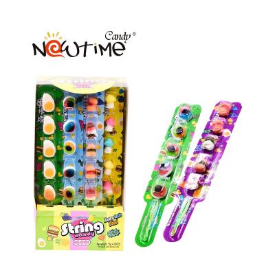 China Natural Eyeball Candy Mushroom Jelly Gummy Candy with Fork Egg Shape Jelly Candy String for sale